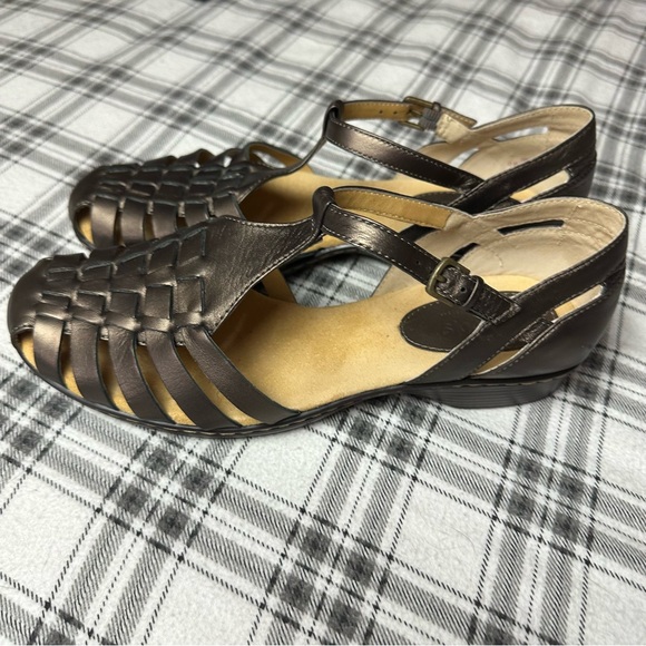 Softspots Bronze Leather Higby 1’ Lightweight Pillow Top Platform Sandal NIB 10W - Picture 10 of 14